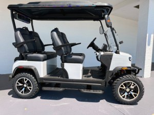 White TEKO TROPHY Lithium Golf Car 01